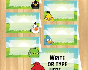 INSTANT DOWNLOAD - EDITABLE Angry Birds Food Tent