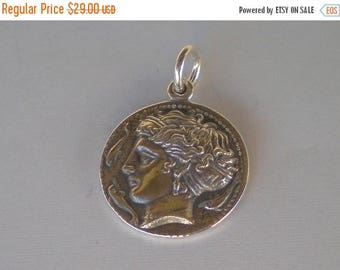 For Sale Artemis Silver Pendant - Syracuse Dekadrachm - Diana