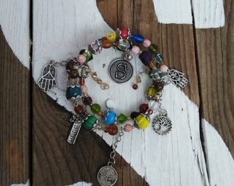 Memory wire charm bracelet
