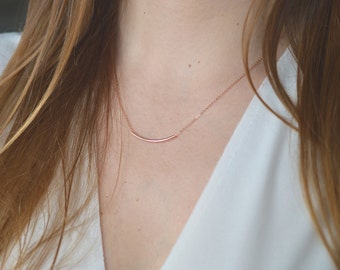 Tube and fine chain gold filled necklace * 14 k