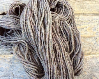 Gray handspun yarn - Aran, heavy worsted weight yarn for knitting or crochet