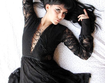 Gothic Clothing - BDSM - lingerie- BDSM clothing- sheer dress- lingerie dress- sheer- see through dress- womens clothing -Recherche Clothing