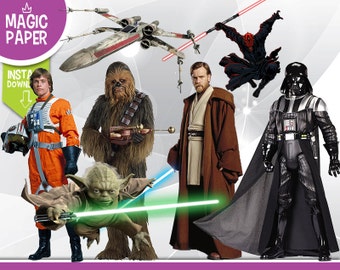 Star Wars Clipart - Digital 300 DPI PNG Images, Photos, Scrapbook, Digital, Cliparts - Instant Download