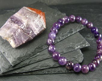 Auralite 23 Genuine Bracelet ~ 7 Inches ~ 8mm Round Beads