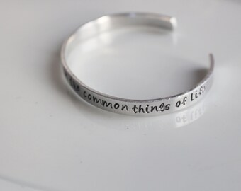 Alpha Chi Omega Symphony bracelet / Hand Stamped Aluminium or Brass Bracelet with AXO Symphony Lines / Sorority Bracelet Greek Licensed