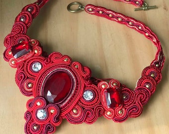 Handmade soutache necklace