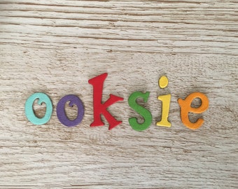 Coloured Chipboard Letters - Peronalised - you choose your colours and letters! Approx. 1.5 inches tall