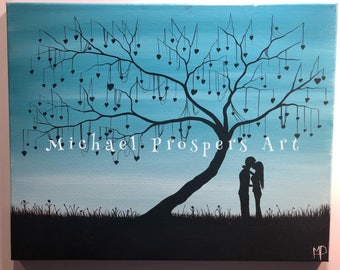 The tree of love- 16 x 20 acrylic on canvas , ready to hang, by Michael H. Prosper