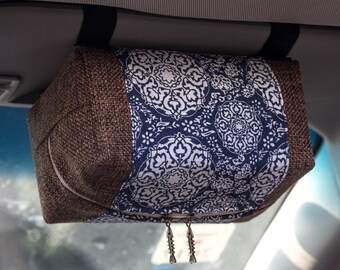 Car Tissue Holder, Car Tissue Box, Car Tissue Case, Hanging Tissue Box,Fabric Tissue Cover, Tissue Holder For Car