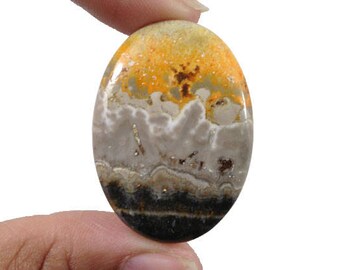 Bumble Bee Jasper Cabochon 52.4Ct (40x29x5 mm) Oval Shape Natural Beautiful Cabochon NS15475