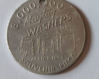 Vintage 1953 Maytag hang tag Newton Iowa