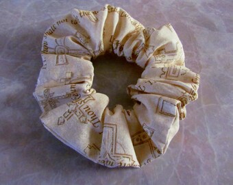 Ten Comandments Hair Scrunchie 100% Cotton