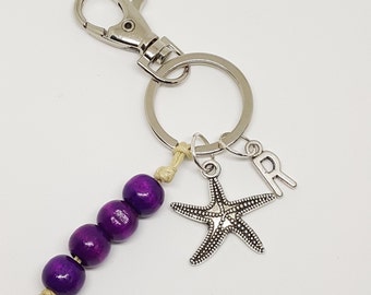 Personalized Starfish Keychain