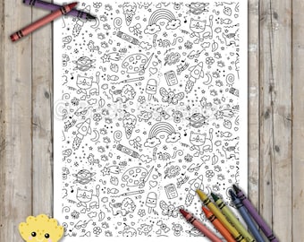 Doodles Printable Coloring Page