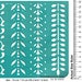 Stencil Stencils Pattern Template, Reusable, Adhesive, Flexible, Craft stencil, Wall stencil, Decor, Leaf | 4 BORDER LEAVES 6 inch 15 cm
