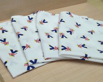 White sailors handkerchiefs,white cotton handkerchiefs,white nautical cotton handkerchiefs,white handkerchiefs,reusable napkins