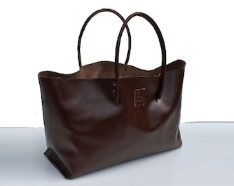Big leather bag Shopping bag Einkaufsshopper shopper used look handmade