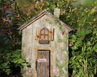 Ladybug Fairy 5.25" Door w/hinged Door for the Fairy Garden