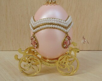 1 pcs Decorated Egg EleganceJewelry Box.Pink.(E002)