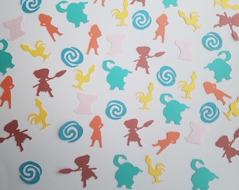 Moana Confetti - Set of 120 - Moana Party - Maui - Hei Hei - Pua - Moana Party Decor