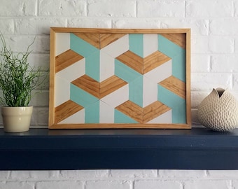 Wood Wall Art Rosie Tessellation - Medium