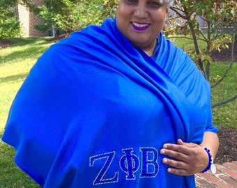 Zeta Phi Beta Rhinestone Pashmina