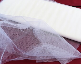 White Net Fabric,Material Netting, Petticoat Net, Sold By The Metre