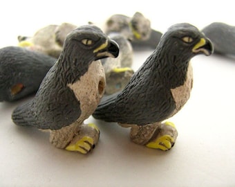 10 Large Peregrine Falcon Beads