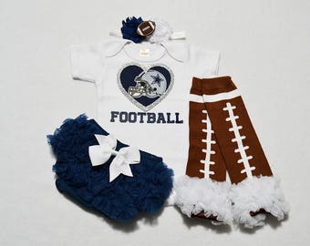 dallas cowboys baby girl outfit - baby girl dallas cowboys outfit - girls cowboys outfit - dallas cowboys baby gift dallas cowboys football