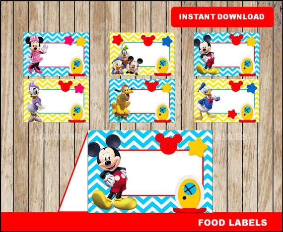mickey mouse food labels printable mickey mouse clubhouse
