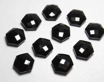Black ONYX - Fancy Shape - Checker Cut Cabochon Size - 14x14 mm - 10 pcs