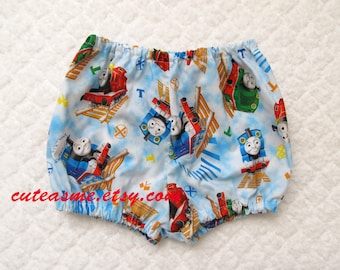 Baby Bloomers Diaper Cover Panties Photo Shoot Cake Smash Thomas the Train Bloomer Diaper Cover Infant Toddler Birthday Photoprop Photoshoot