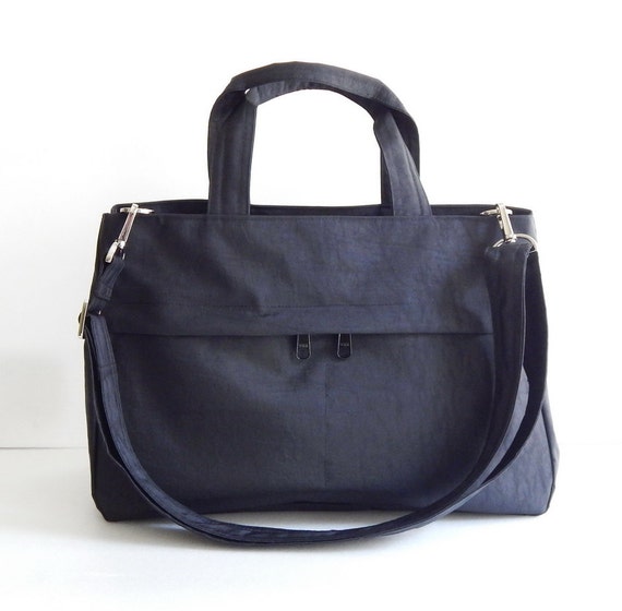 Sale Water-Resistant Bag in Black messenger bag tote