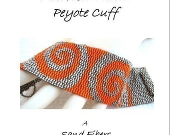 3 for 2 Program - Mirrored Swirls Peyote Cuff - For Personal Use Only PDF Pattern