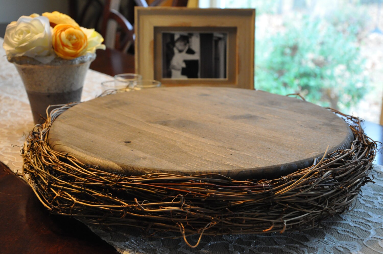 24 Large Grapevine Cake Stand Rustic Wedding 24 Large Grapevine Cake Stand Rustic Wedding