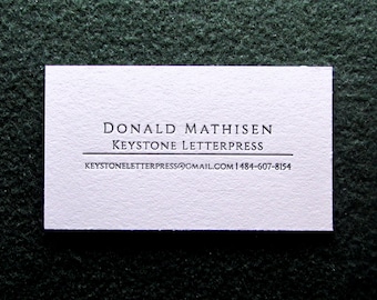 Great Price! - 50 Letterpress Business Cards, Professional Series 3. Why Pay More?