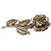1 pc Gold plated Brass Rose Charm Stamping Pendant