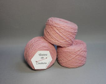 Pink Merino, naturally hand dyed wool
