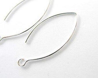 5 pairs of 925 Sterling Silver Ear Wires 12x28 mm. :th1103