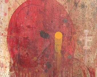 Oil-on-canvas painting, Charles Dickens (Red)