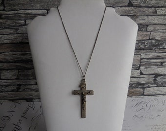 Vintage French Chain with Crucifix.