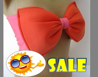 Bow Bandeau-Spandex Bandeau -Swimsuit -Swimwear-Bikini top-bikini