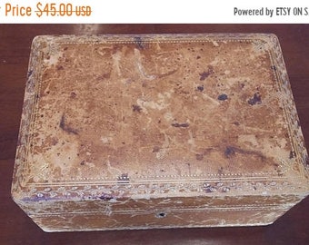 On Sale Antique Leather Jewelry Box