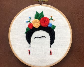 Frida Kahlo Embroidery Hoop