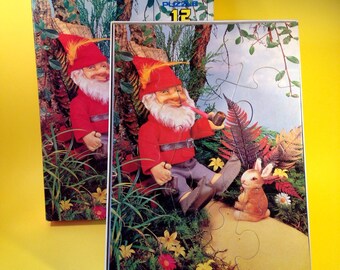 Vintage Puzzle - Gnome Jigsaw Puzzle - 1970s - 12 Piece Puzzle - Made In Holland