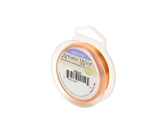 Artistic Wire 24 Gauge Silver Plated Peach 41350 Round Wire, Jewelry Wire, Craft Wire, Silver Plated Wire, Wire Wrapping, Soft Temper Wire