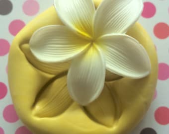 Large PLUMERIA Flower Mold - Flower Mold, Plumeria Mold, Craft Supply, Cupcake Topper, Chocolate Mold, Flower Molds, Clay Mold, Molds, Mold