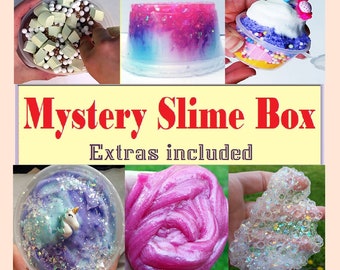 Mystery Slime Box Slime Package with Extras Surprise Gift Box Birthday Slime Mystery Box Slime Read Description favor cheap slime No Borax