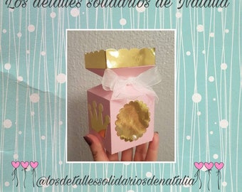 Caja chuches o detalles para comunión, bautizo, baby Shower y cumpleaños