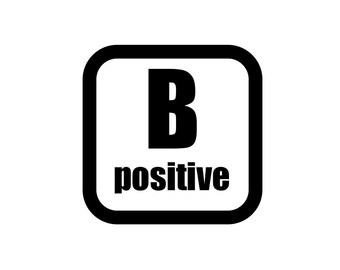 Medical Patch - Blood Type B POSITIVE - Embroidered